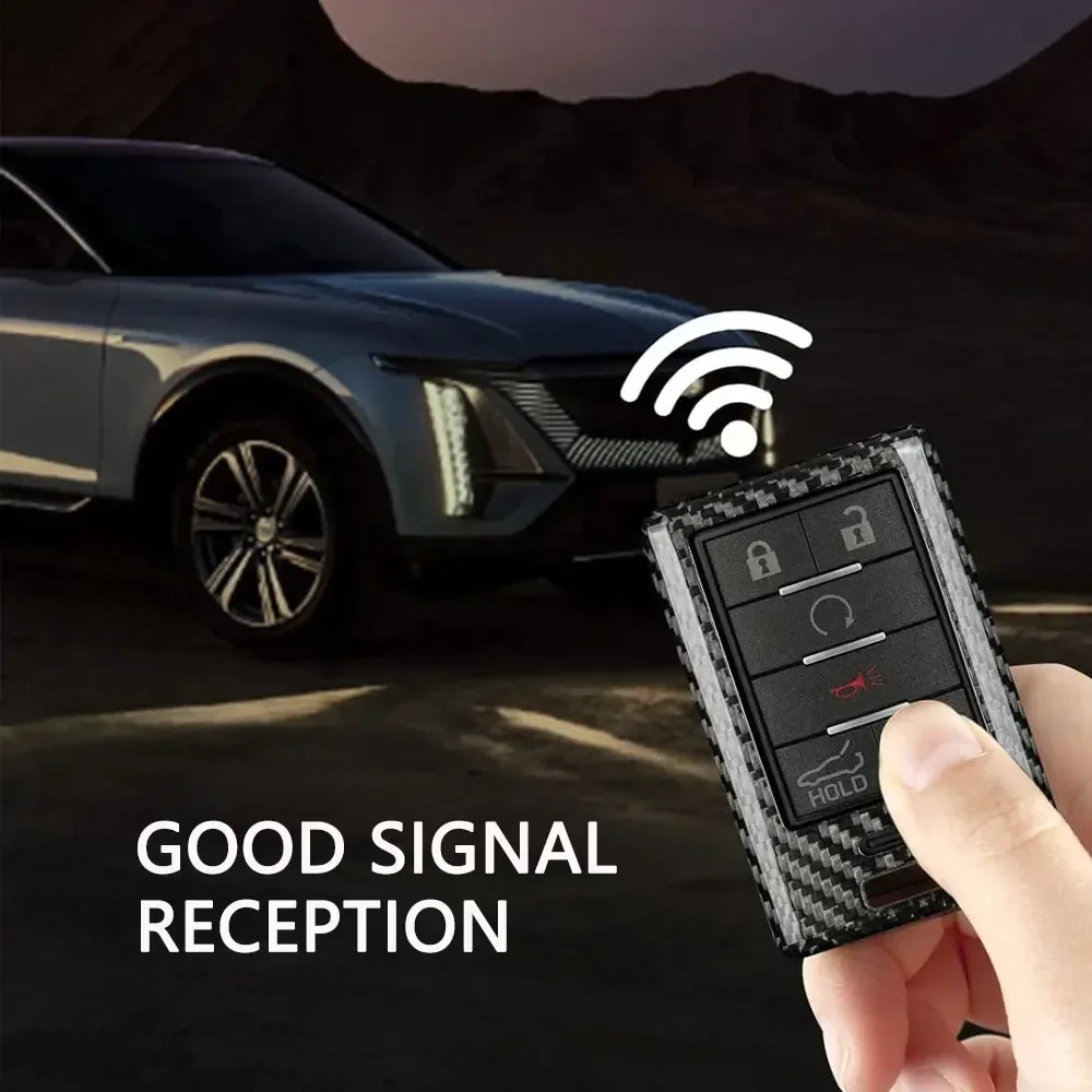 Chevrolet c7 2014-2019,cadillac,ats cts,dts,xts,srx sts用のスマートカーボンファイバーキーケース