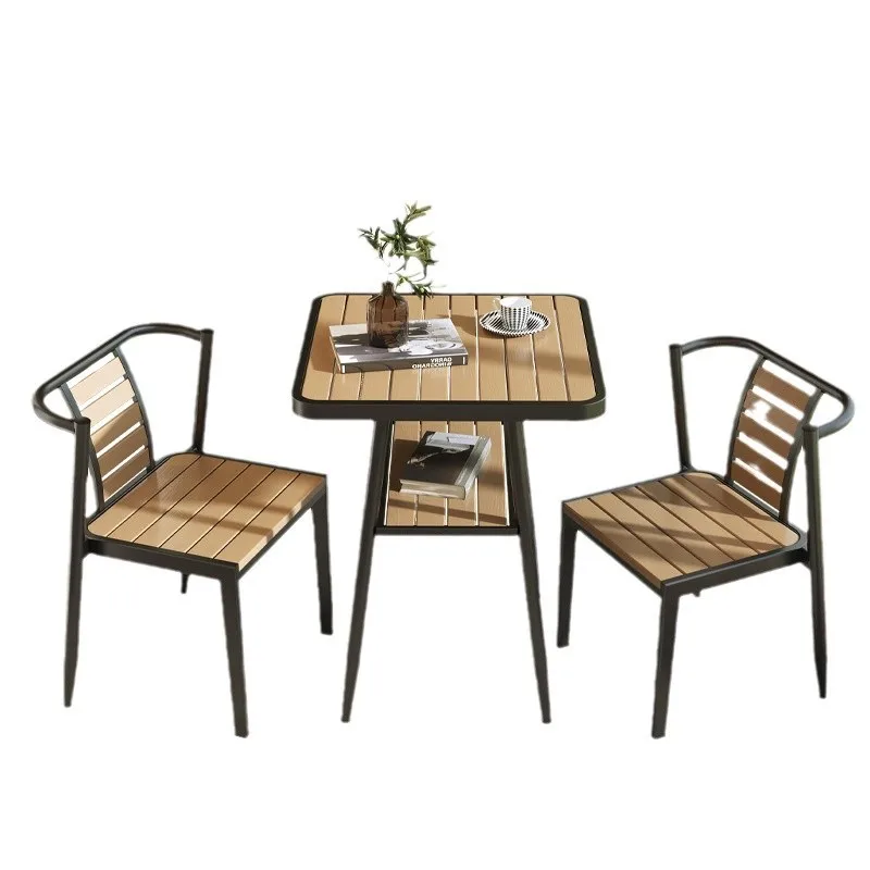 

gj-Balcony Leisure Simple Outdoor square Table and Chair Set Small Household Tea Table and Chair Villa Garden Table and Chair&