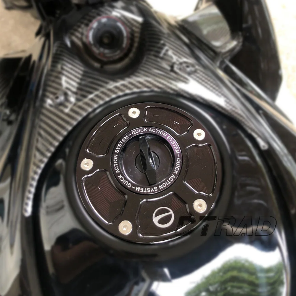 For KAWASAKI Z800 Z650 Z750/R Z1000/SX EN-6N ZX-6R ZX-10R ER-6R NINJA H2/R Quick Release Fuel Tank Cap CNC Keyless Gas Oil Cover