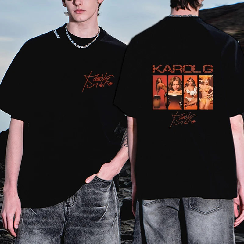 

Singer Karol G Tropicoqueta New Album Graphic T Shirt Men Women Harajuku Fashion Hip Hop Short Sleeve T-shirts Cotton top Unisex