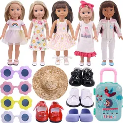 Ropa de muñeca, vestido, falda, zapatos, sombrero, gafas para muñeca americana Nancy de 14,5 pulgadas y Paola Reina de 32-34Cm, juguete para niña de nuestra generación