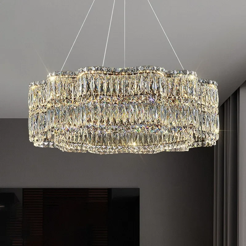 

Luxury lamp, living room lamp, simple modern, light and high-end Italian dining room lamp, bedroom crystal chandelier