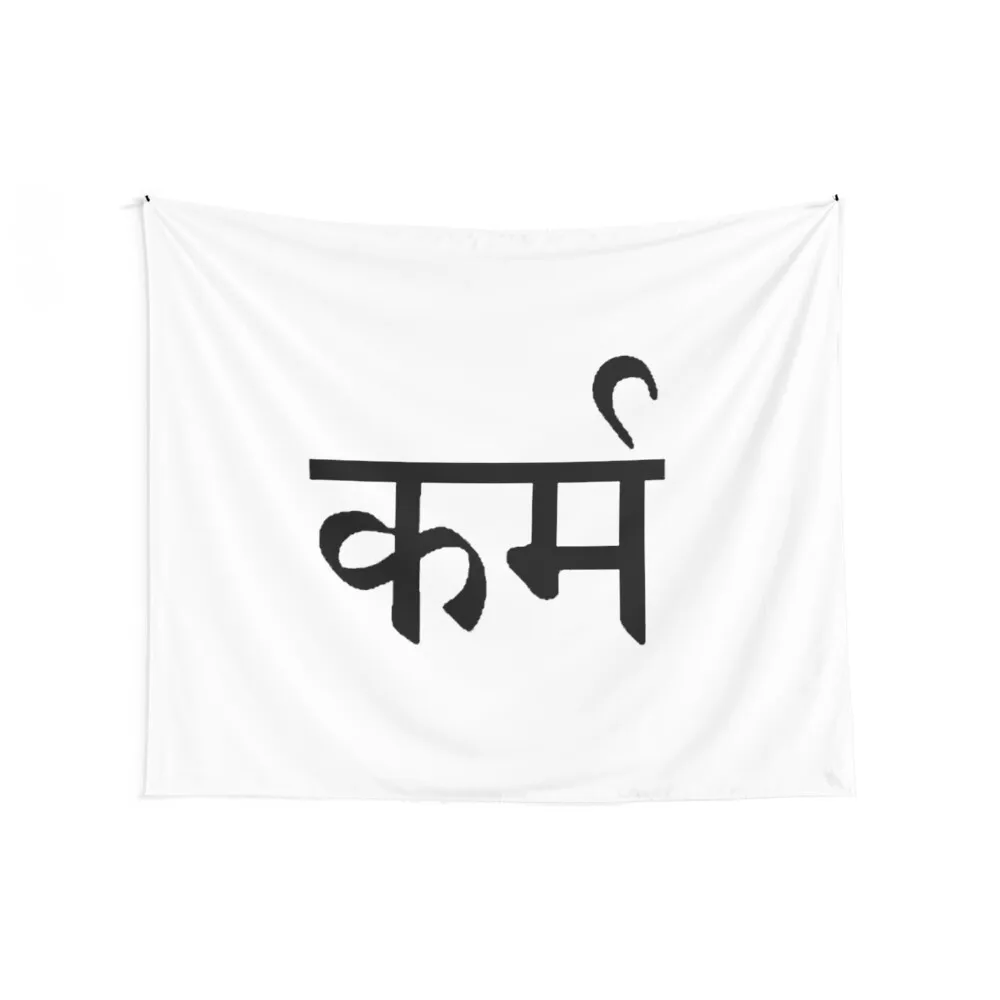 

Karma in Sanskrit Tapestry Decor For Room Decor For Bedroom Luxury Living Room Decoration Tapestry