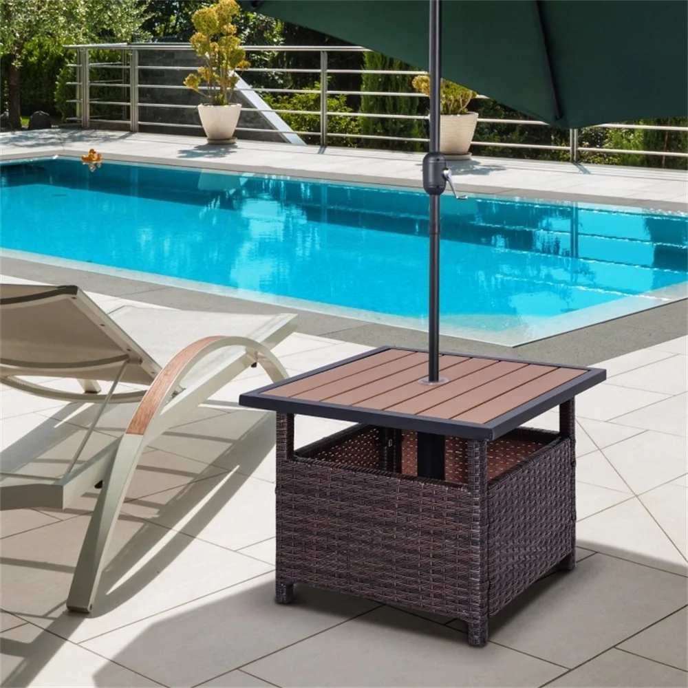 

Use end tables, tea tables, coffee tables, and outdoor balconies with a sun umbrella hole