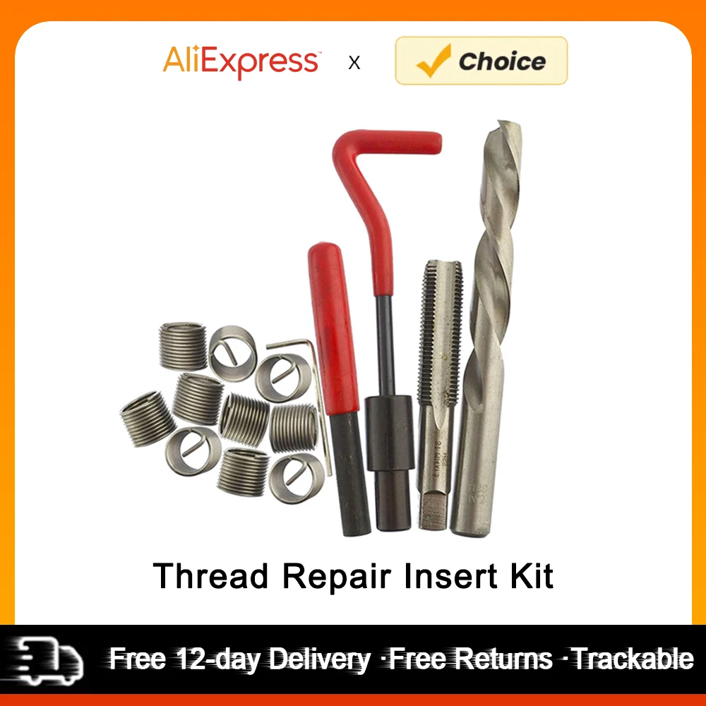 15-30Pcs Metric Thread Repair Insert Kit M5 M6 M8 M10 M12 M14 Helicoil Car Pro Coil Tool M14 * 1.5 Thread Repair Insert Kit