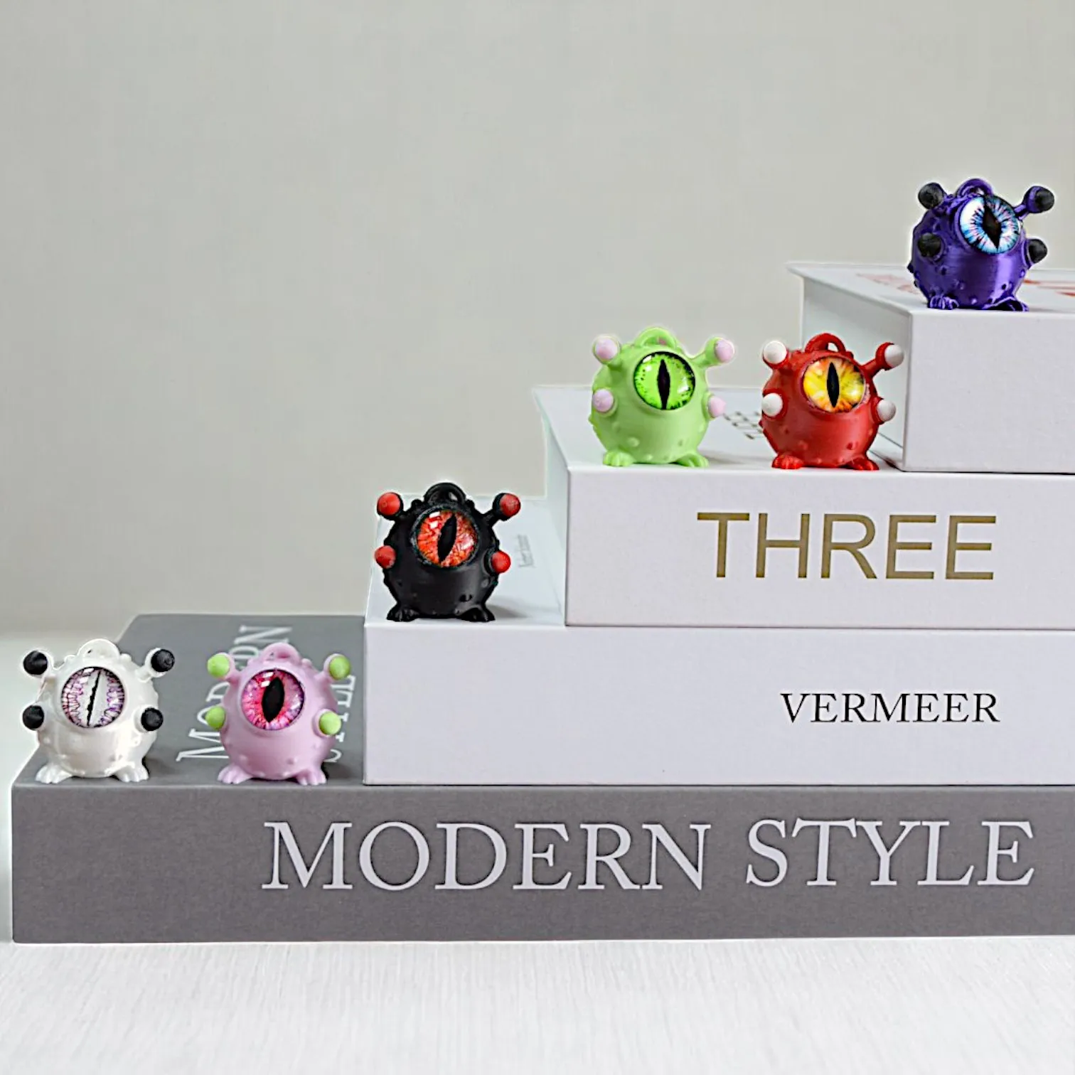 مضحك ثلاثية الأبعاد مطبوعة جديدة كبيرة العين الوحش زخرفة مقلد عيون الشر الوحش التماثيل لعبة أطفال هدية صغيرة منضدية حلية #5