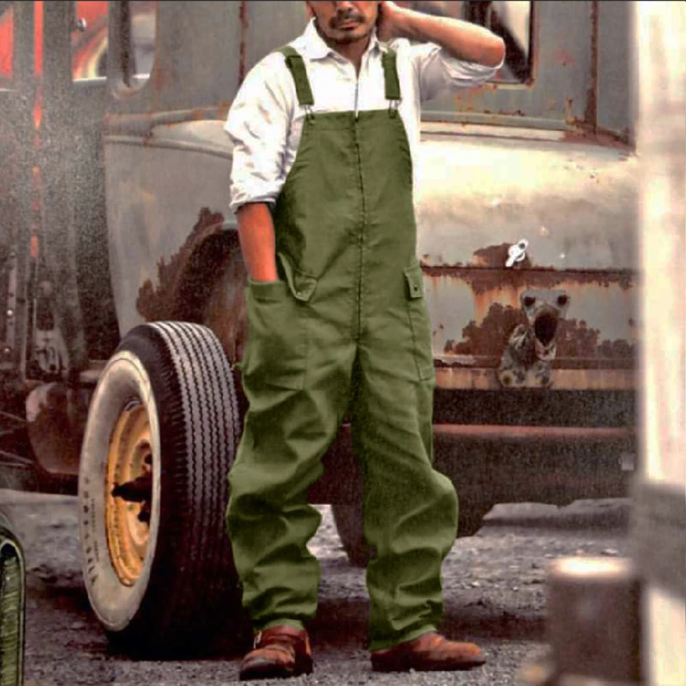 New Four Seasons Solid Color Loose Workwear Auto Repair Overalls Wear-Resistant and Dirty-Resistant Labor Insurance Clothing