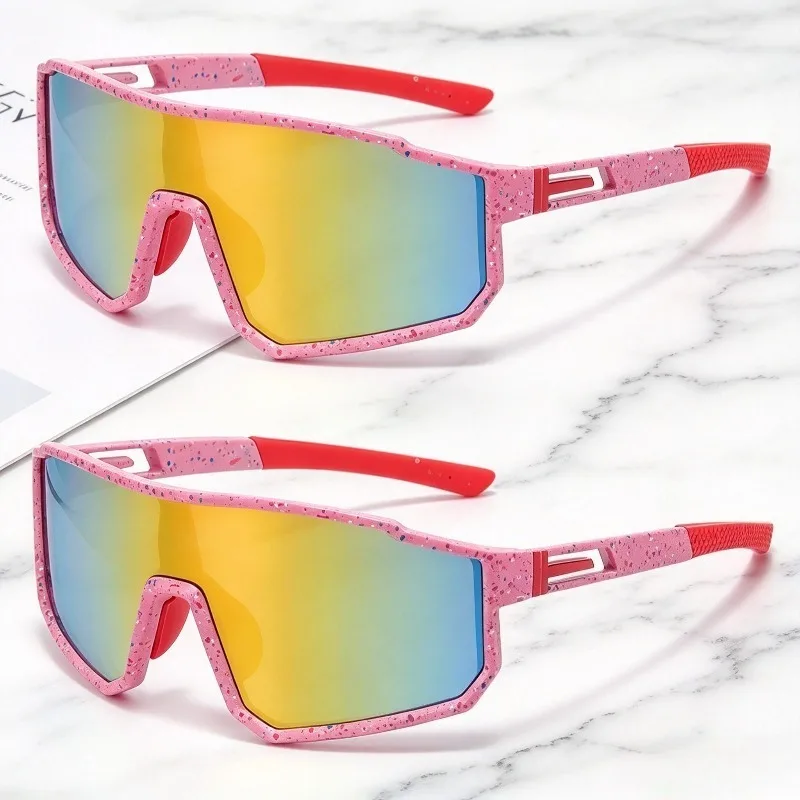2pcs Bicycle Motorcycle Polarized Sunglasses Unisex Colorful Windproof Myopia Outdoor Road Riding Goggles