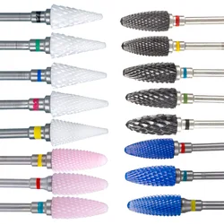 Nail Drill Bits Milling Cutter For Manicure Rotate Ceramic Mill Burr Nail Cutter Manicure Pedicure Machine Drill Bit Accessories