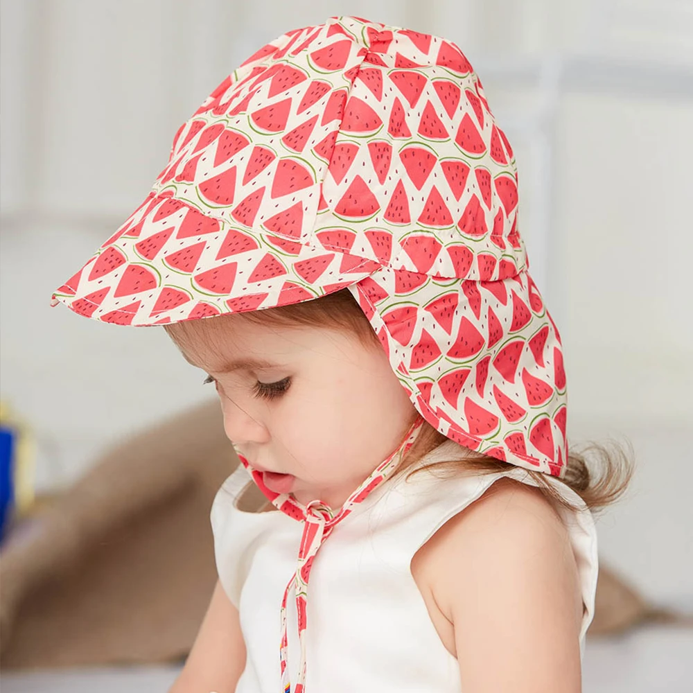 2023New Summer Baby Sun Hat Baby Girls Boys Caps Cartoon Panama Children's Hat UV Protection Travel Beach Kid Bucket Hat SPF 50+