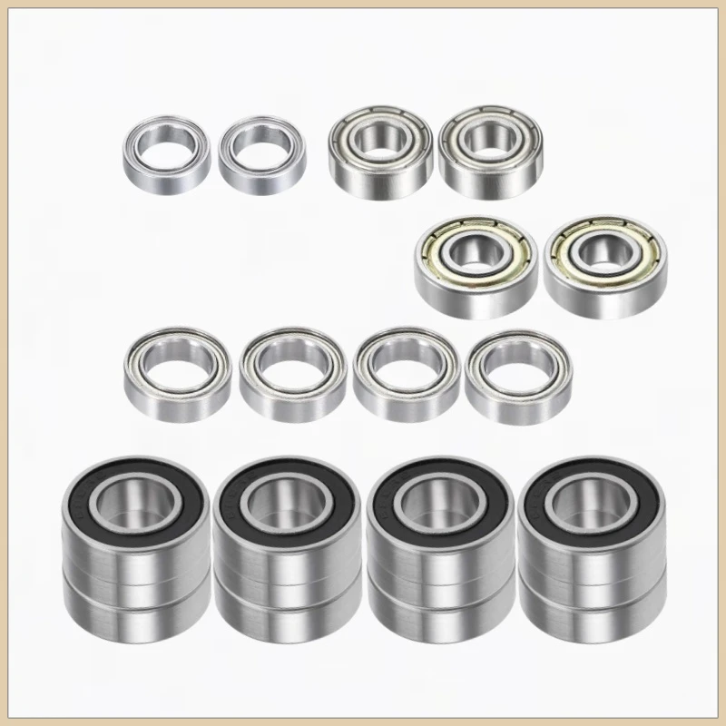 22Pcs Sealed Ball Bearing Kit for Serpent Cobra SRX8 1/8 RC Buggy MR85 MR105 695 MR106 688 Upgrade Replacement Set