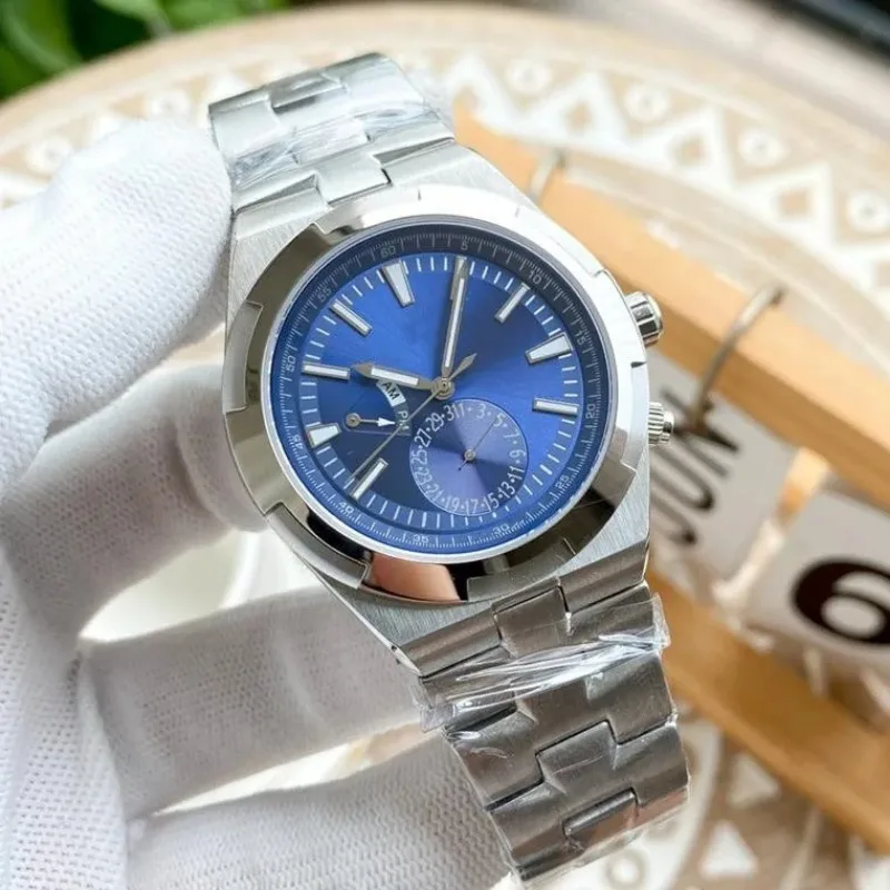 2024 Luxury Mens Automatic Mechanical Watch WristWatch Stainless Steel Black Blue White apphire Glass 41mm Bring good luck