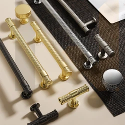 New Style Creative Patterns Handles for Furniture Golden Kitchen Cabinet Handles Zinc Alloy Drawer Knobs Wardrobe Dresser