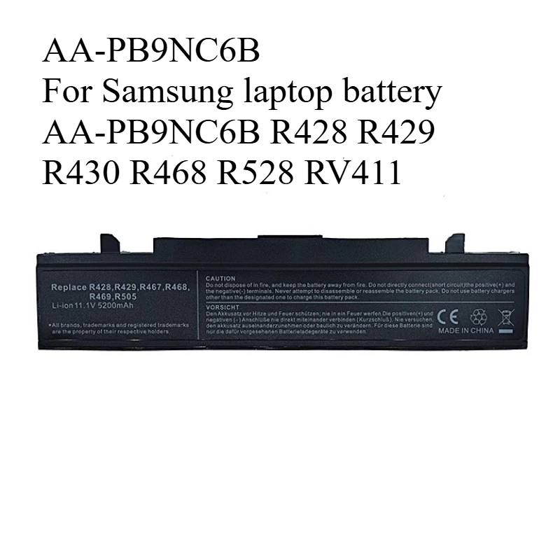 

High-Quality For Samsung laptop battery AA-PB9NC6B R428 R429 R430 R468 R528 RV411 AA-PB9NC6B