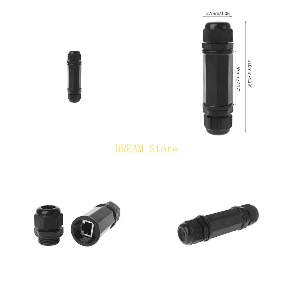 

RJ45 Waterproof Connector IP67 Ethernet Cable Connector Double for Head best sale