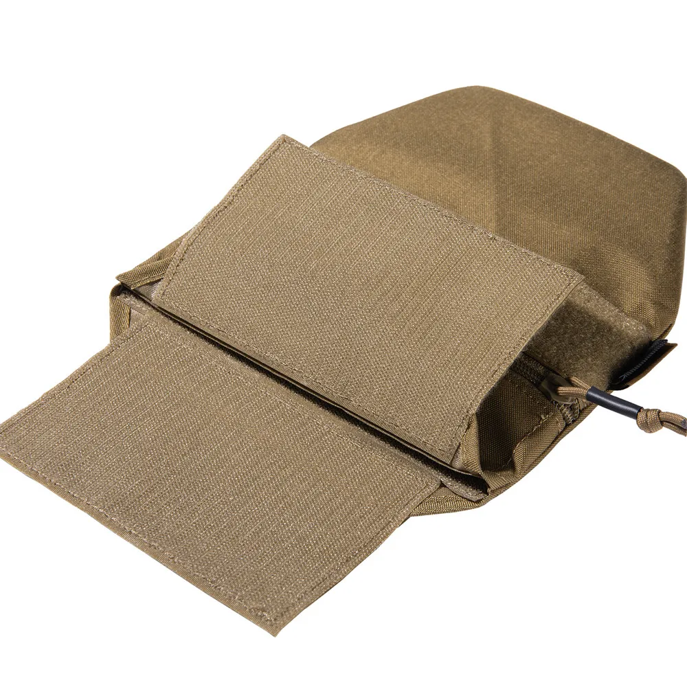 Tactical Molle Magazine Dump Pouch Protect Carrier Plate Pouch Magic Tape Vest Accessories Bag Belt Fanny Outdoor Pouch