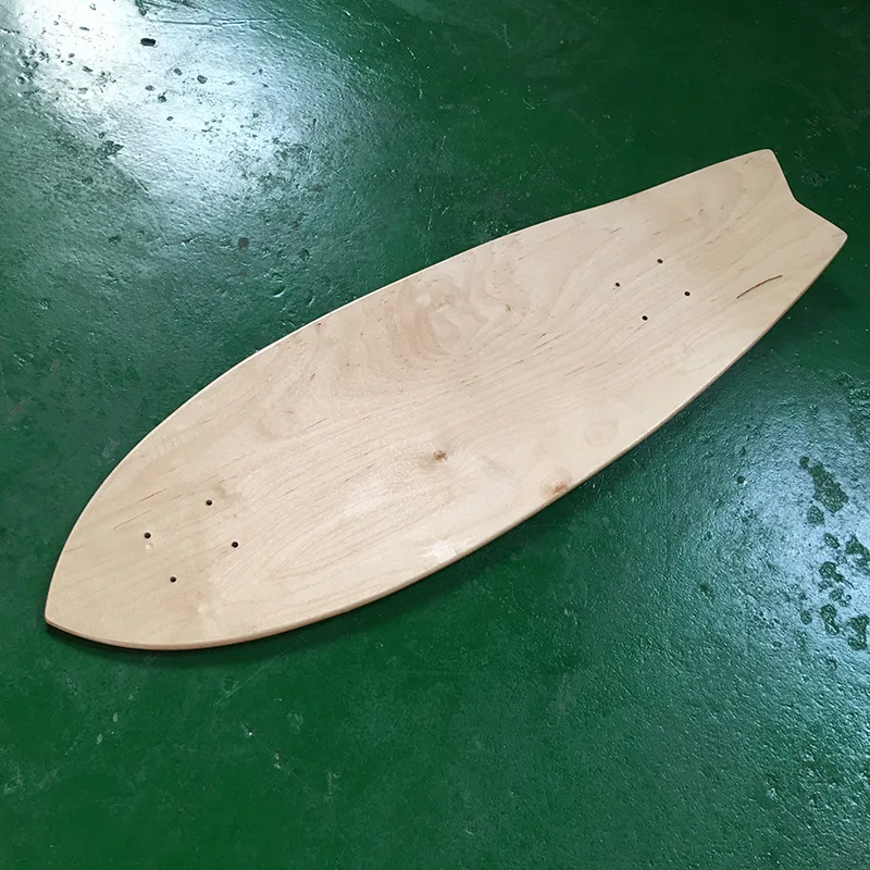 32 * 10 POLLICI tavola da surf in terra d'acero tavola lunga tavola doppia deformata tavola per pesci grandi SKATEBOARD DECK SOLO