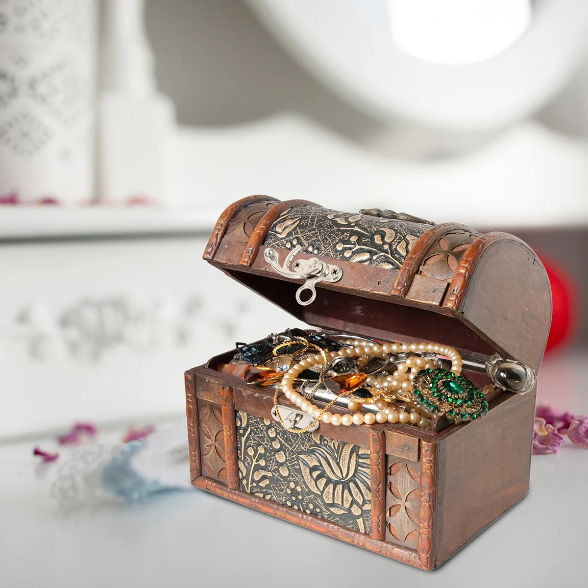 

6Pcs Retro Zinc Alloy Jewelry Box Locks Vintage Buckles for Wooden Boxes Gift Case Decoration Jewelry Box Lock