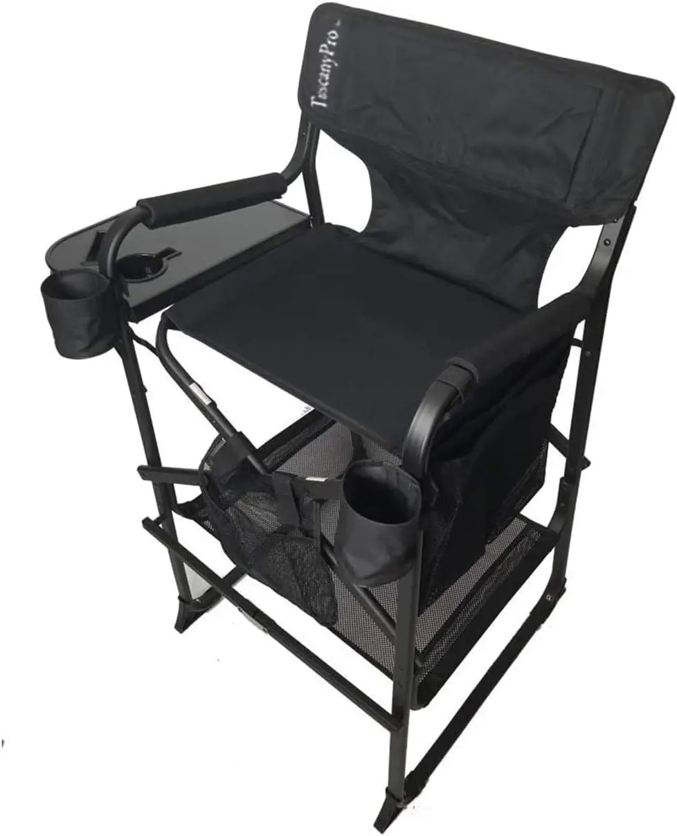 Portable Big Daddy Heavy-Duty Makeup Artist Chair - Perfect For Makeup, Salon, Events With 29 Inch Seat Height - Carry Bag