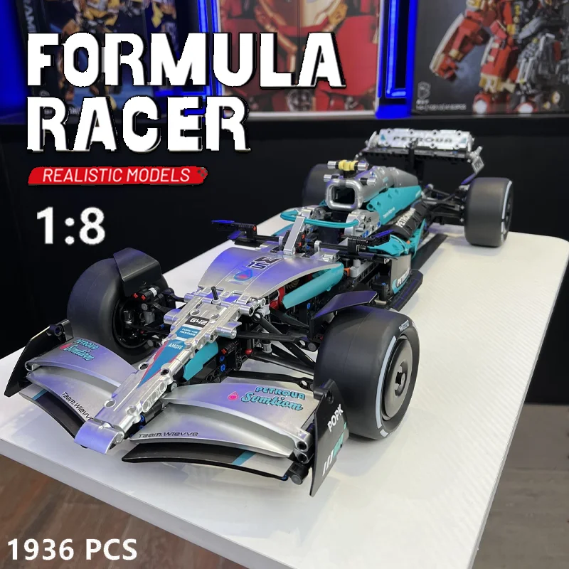 

New Technical Racing Performance Speed Race Car 1:8 Building Blocks Brick Compatible MOC Vehicle Model Car Christma Gift 1936PCS