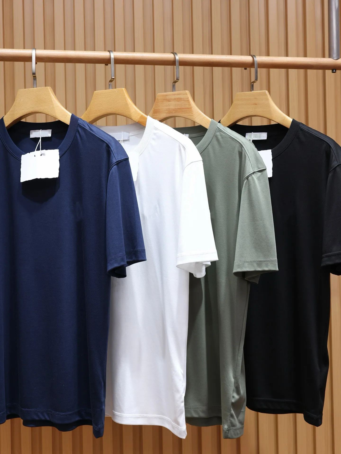 BC old money style summer mercerized cotton round neck half-sleeve top men's casual short-sleeved T-shirt