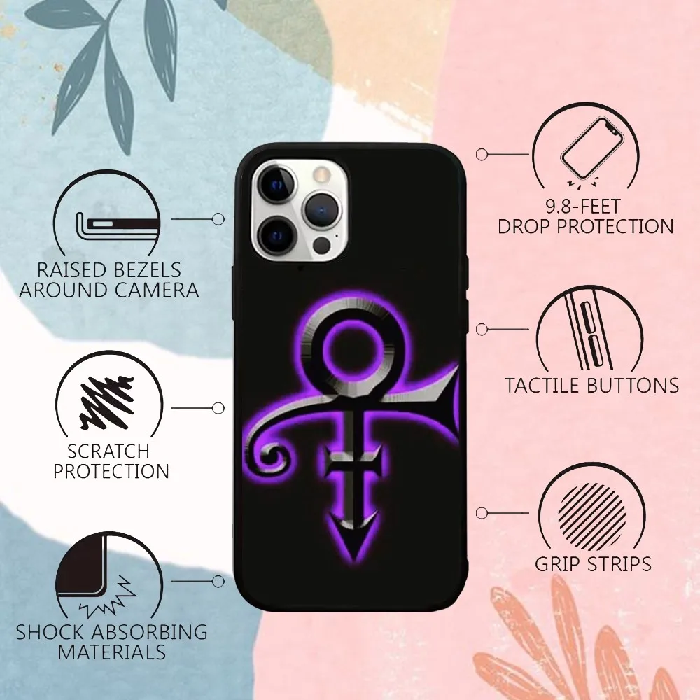 Pop Singer Prince Rogers Nelson Phone Case For IPhone 15 14 13 Pro Max 11 12 Mini Mirror For Magsafe Wireless Charging Cover