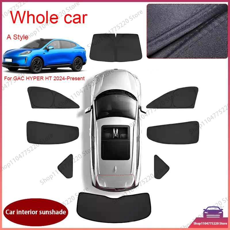 Car Black Windows Privacy Sunshade For GAC HYPER HT 2024-Present Auto Anti-UV Heat Insulation Protect Cover Interior Accessories