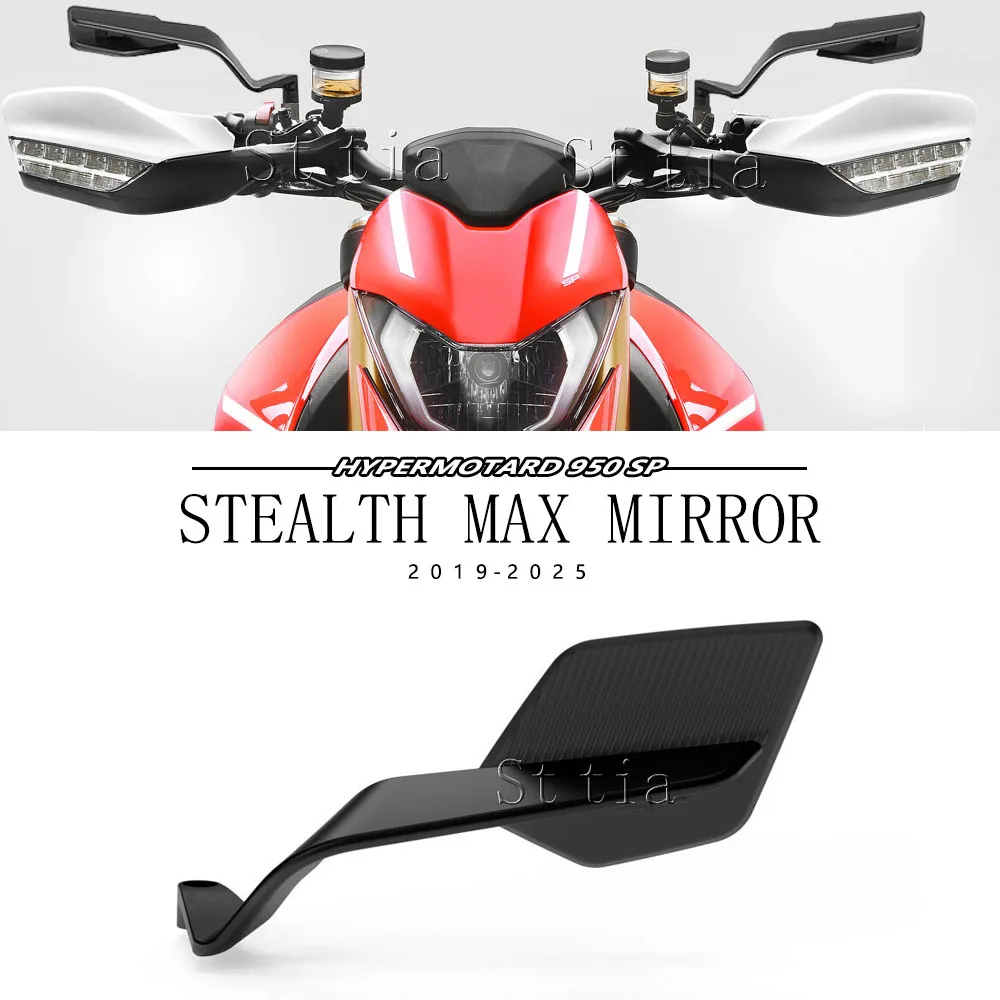 

For Ducati Hypermotard 950 SP HYPERMOTARD 950 2019-2025 Motorcycle Adjustable Rearview Mirror Stealth Sport Winglet Mirrors Kit