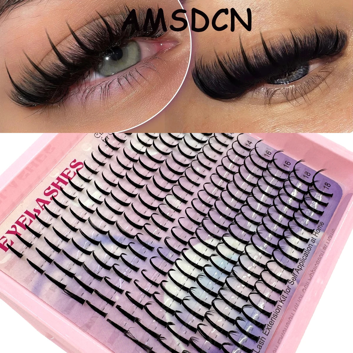 스파이크 속눈썹 속눈썹 클러스터 만화 클러스터 속눈썹 연장 애니메이션 속눈썹 클러스터 속눈썹 개별 DIY 요정 속눈썹 클러스터