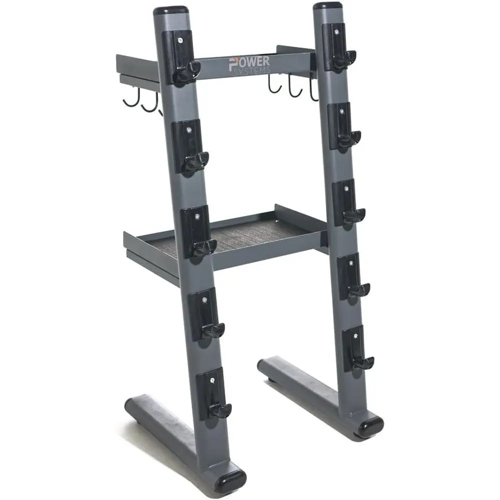 

Heavy-Duty Chrome Cable Attachment Storage Rack for Gym, Mobile and Home Use, Ideal for Bars and Accessories Organization