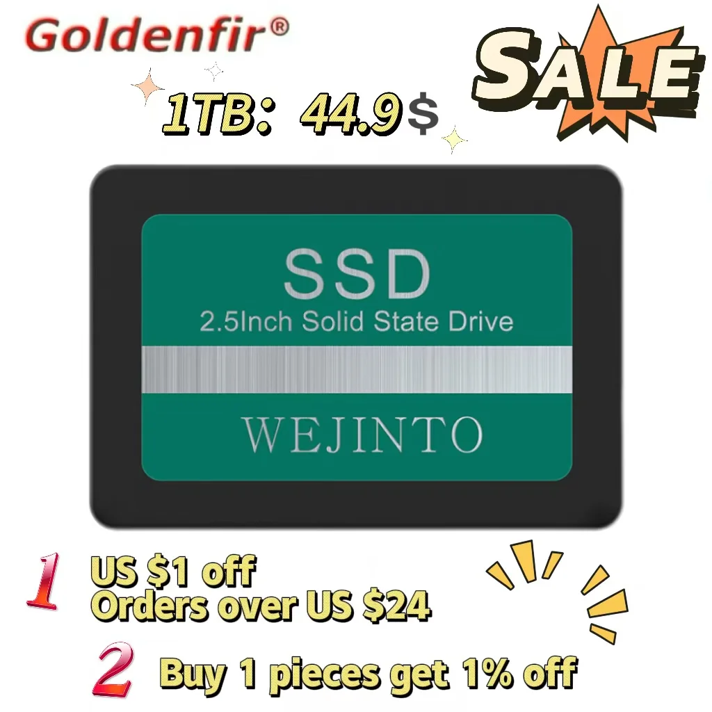 WEIJINTO SSD SATAIII 128GB 256GB 512GB 480GB 360GB 2.5 Inch 500GB 720GB 960GB 1TB Internal Solid State Desktop Laptop