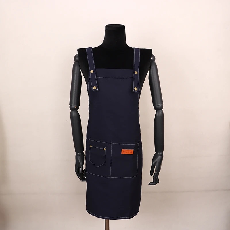 Fashion Apron Workwear Men\'s Canvas Apron Restaurant Cowboy Work Cowboy Waist Oil Resistant Apron