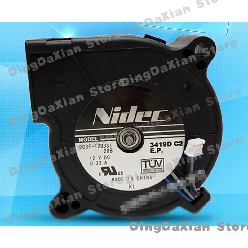 D For Nidec D06F-12B3S1 12V 0.33A 3.96W 3-pin Projector cooling fan Replace TYF450LJ02