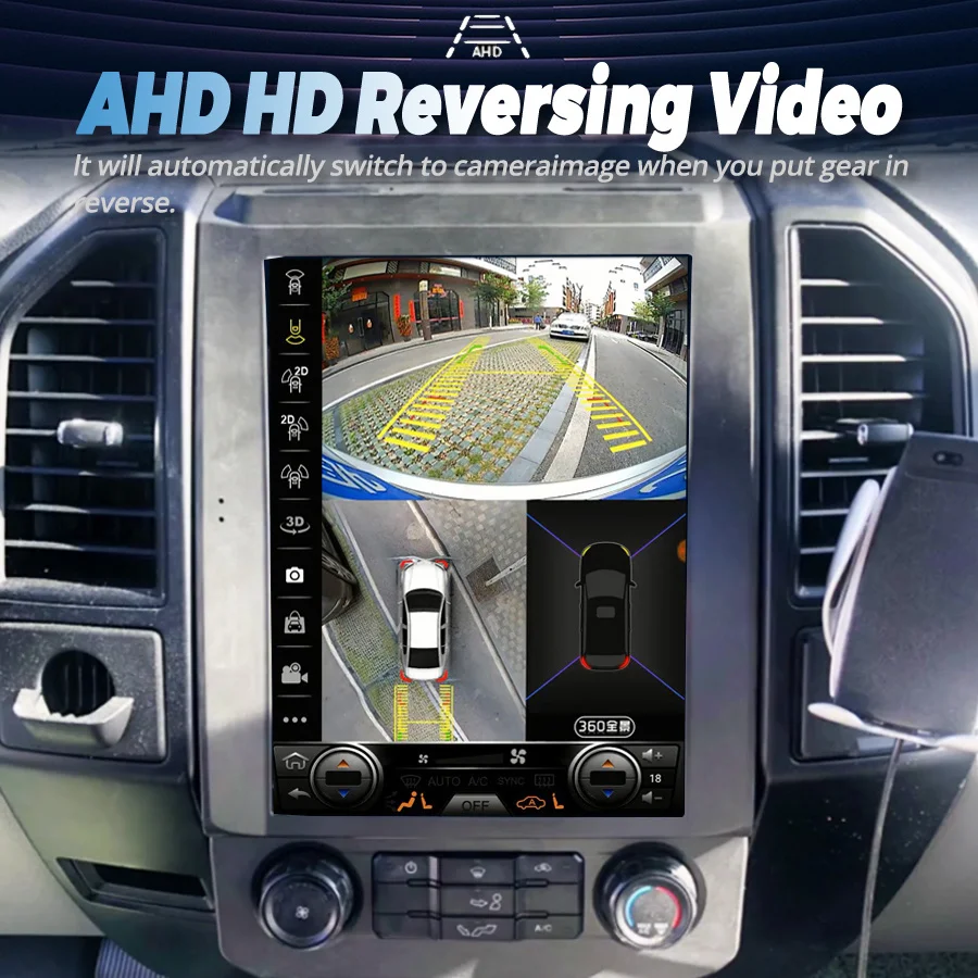Radio de coche para Ford F150 2015 - 2022 Android 14 pantalla inteligente Carplay 2din reproductor de vídeo Multimedia estéreo unidad principal de navegación GPS