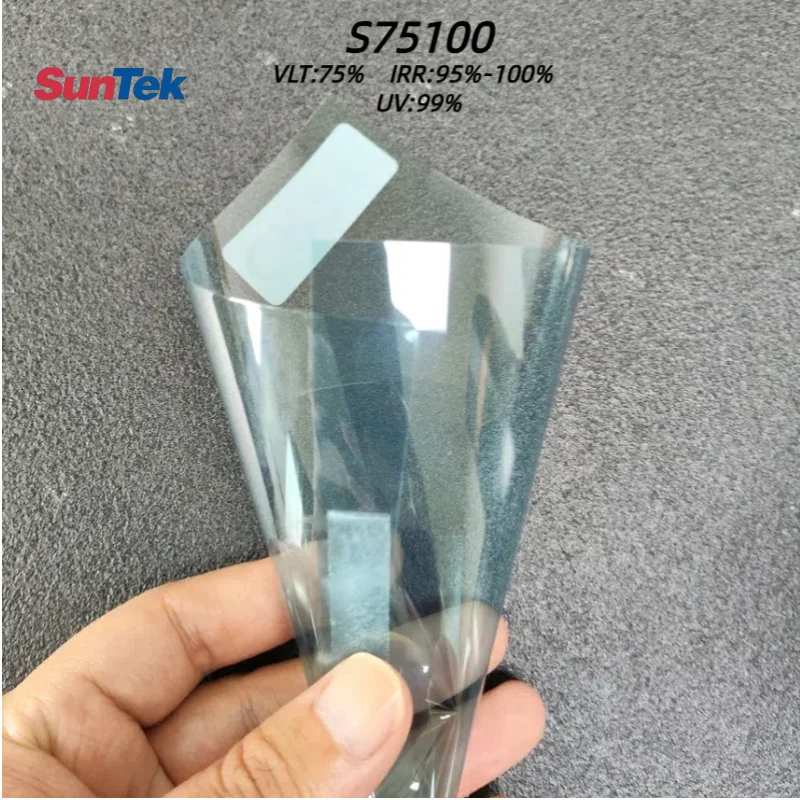 Suntek 75% VLT CrystalClear السيراميك للزجاج المعماري والنوافذ السكنية والزجاج التلقائي IRR99% درع الحرارة النقية البصرية