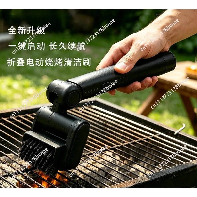 Electric cordless rechargeable barbecue cleaning brush adjustable angle cleaning rust oil grill scrubbing tool