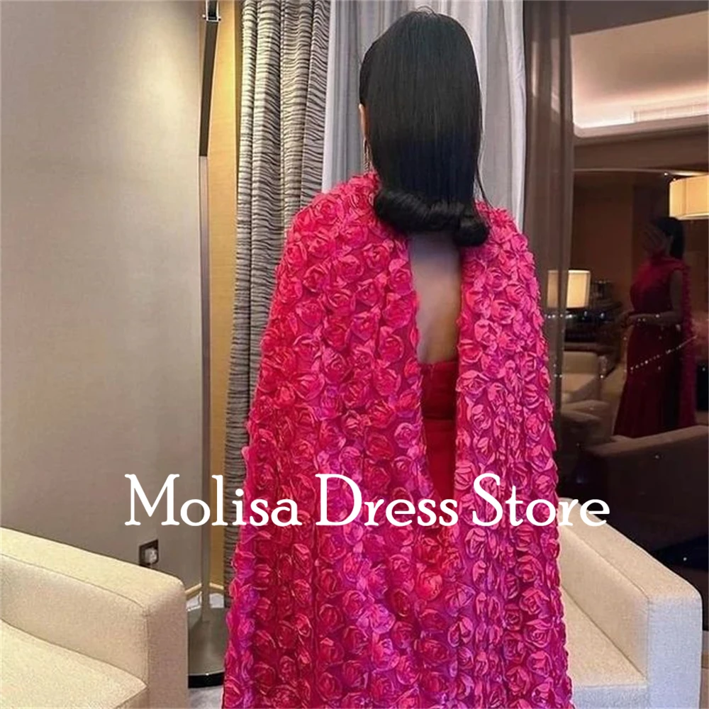 Fashion Mermiad High Collar Fuchsia Prom Dress Women Floor-length Evening Party Gown Formal Occasion Dresses فساتين السهرة