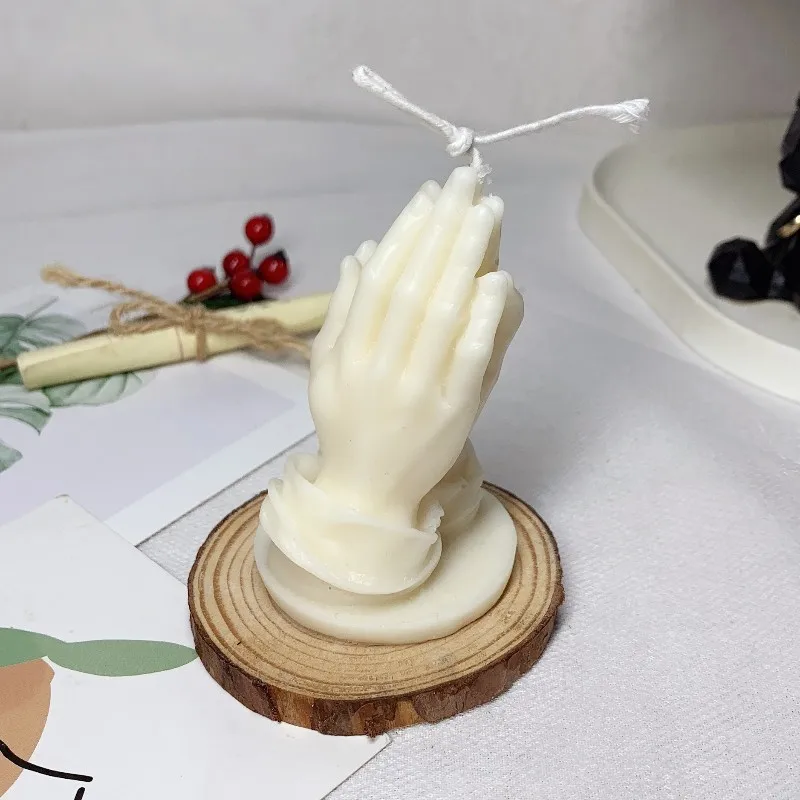 Blessings with Palms Together, Scented Candles, Blessing Decorative Ornaments, Solid White Scented Candles