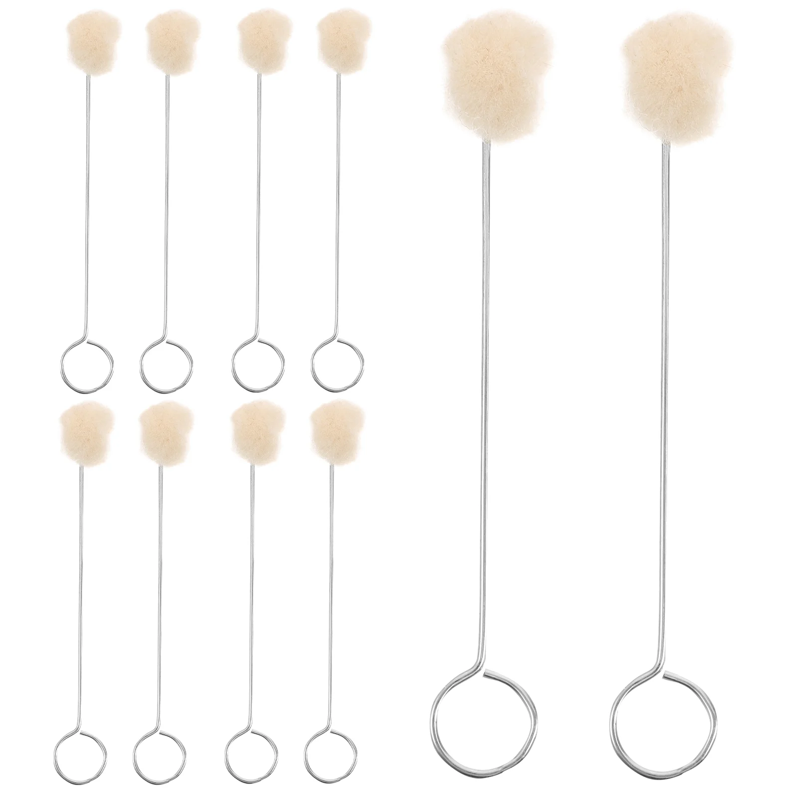 

60 Pcs Wool Ball Brush Dye Tool Daubers Clothes Metal Bride Decorating Kit
