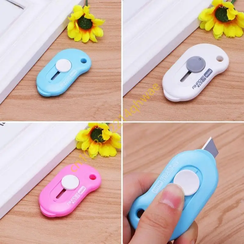 Multifunctional Mini Retractable Utility Knife with for Key Chain Hole for Boy G