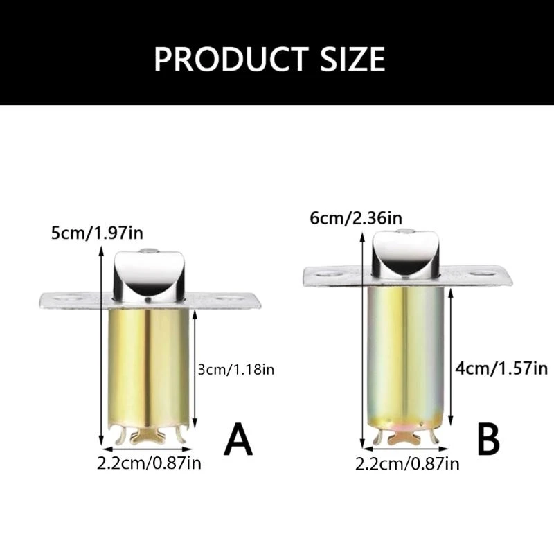 4 قطعة عالمي قفل واحد الجسم اللسان كرات مستديرة مقبض الباب قفل الجسم النوى ممرات المدخل قفل الباب النوى دائم #3