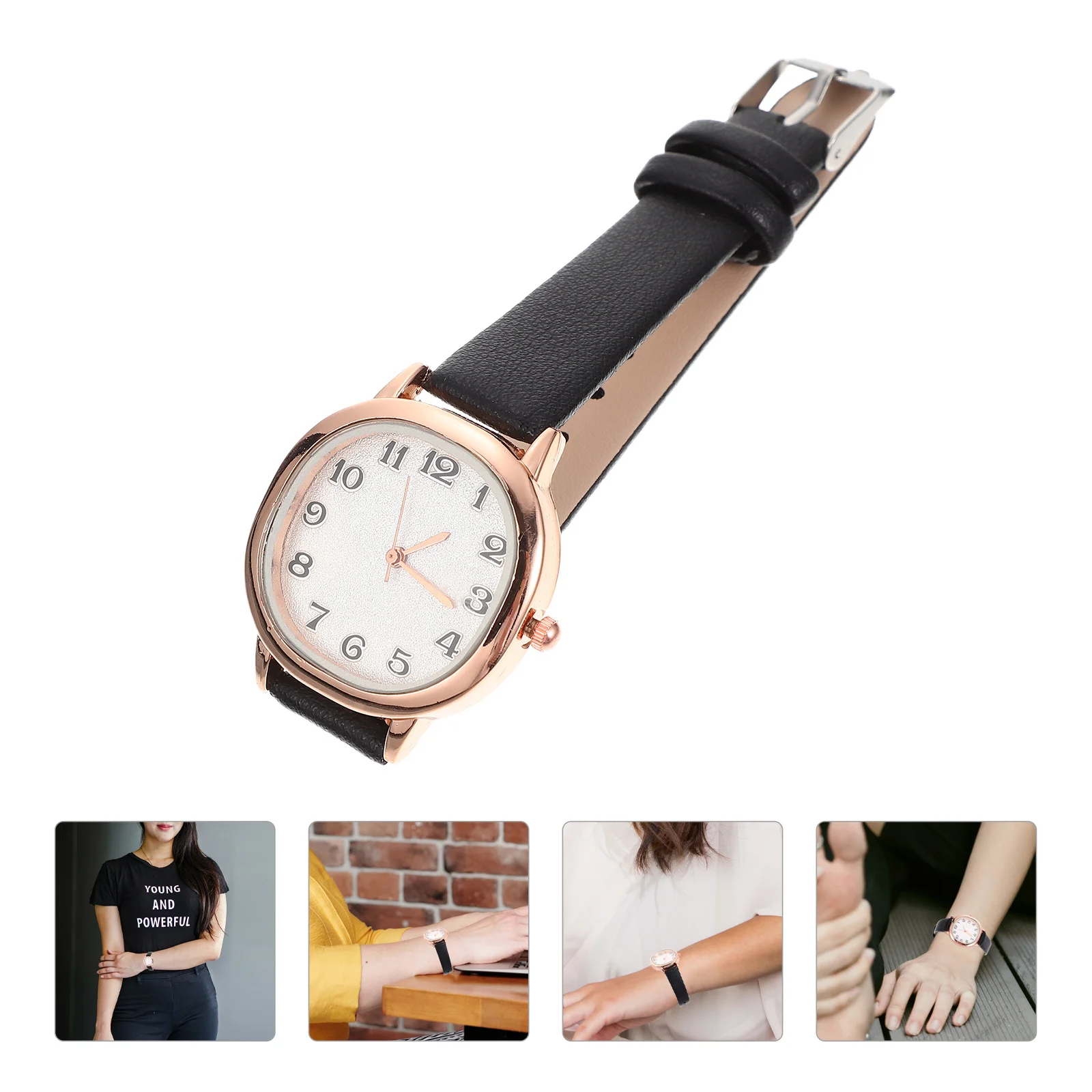 

Quartz Ladies Watch Decorative Retro Style Adjustable PU Strap Wristwatch for Women Daily Use Women Watch Decorative Wristwatch
