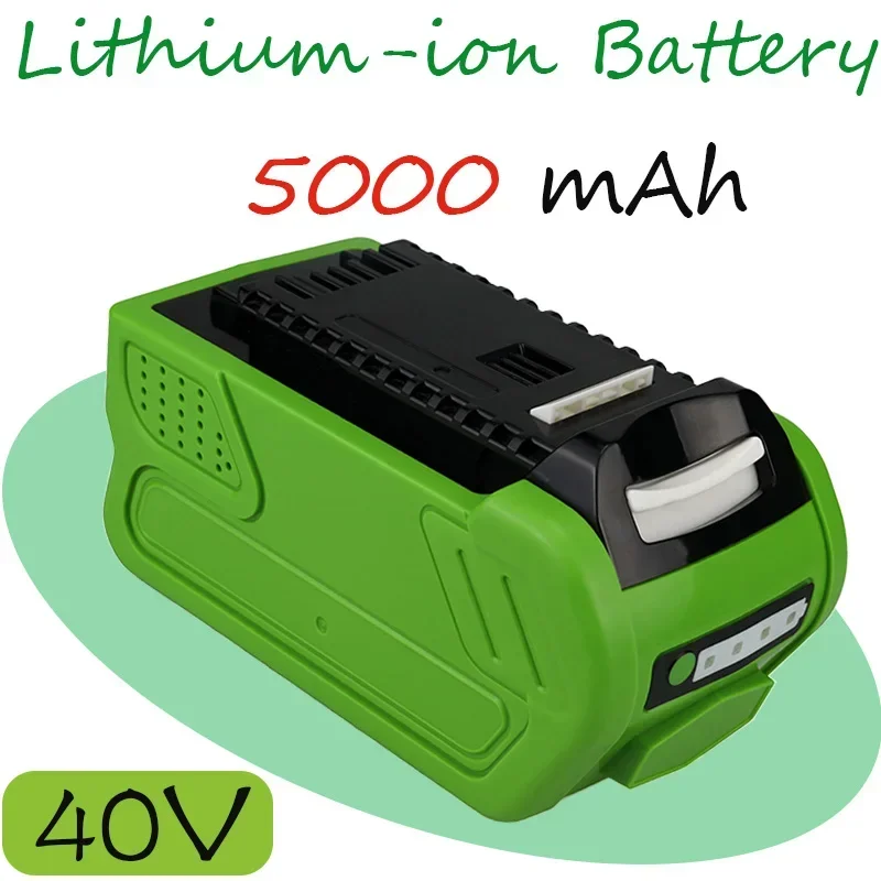 

For Greenworks G-MAX 29472 29462 29252 20202 22262 25312 Cordless Power Tools Replacement Battery 5.0Ah 40V Lithium-ion Battery