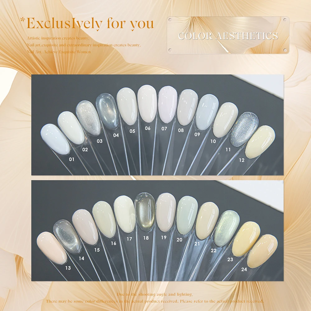 Vendeeni 24 Farben Hochpigmentiertes Gel-Nagellack-Set UV-Reinfarben-Glitzer-Gel Magnetisches Katzenaugen-Gel mit Display – Detail 20