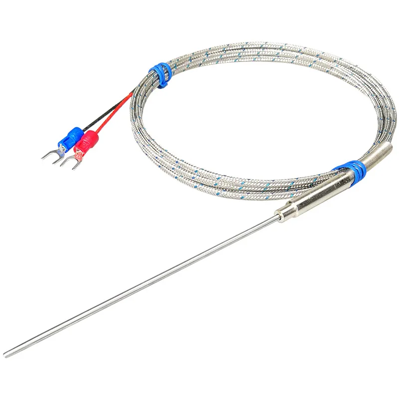 K Type  Ungrounded 1mm 2mm 3mm 5mm  Controller Sheathed Thermocouple Temperature Sensor Flexible Bending Probe1100 degree PT100