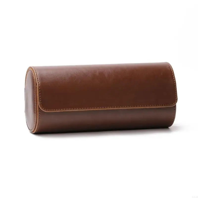 Leather Watch Storage Box Oval Travel Three Watches for Case Watch Gift Box