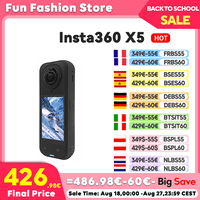 Insta360 X5 Camera Waterproof 8K 360° Action Cam Lenses8K 30fps 360° Video X5 Action Camera Wind Guard 185mins New original