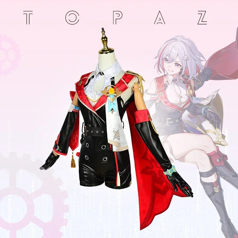 Honkai Star Rail Topaz Numby disfraz de Cosplay para mujer, peluca, uniforme de juego, tocados, Interastral Peace Corporation, fiesta de Halloween