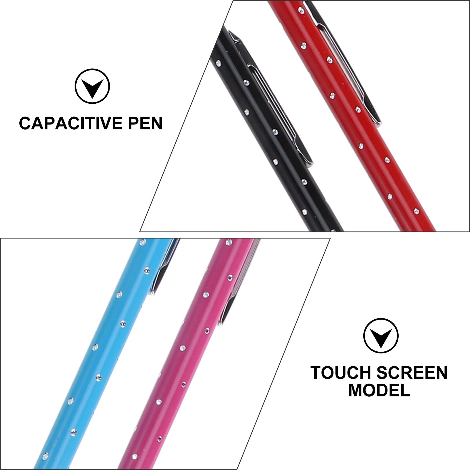 10Pcs Capacitive Screen Touch Pens Metal Stylus for Phone Tablet Drawing Note Taking Document Marking Lightweight