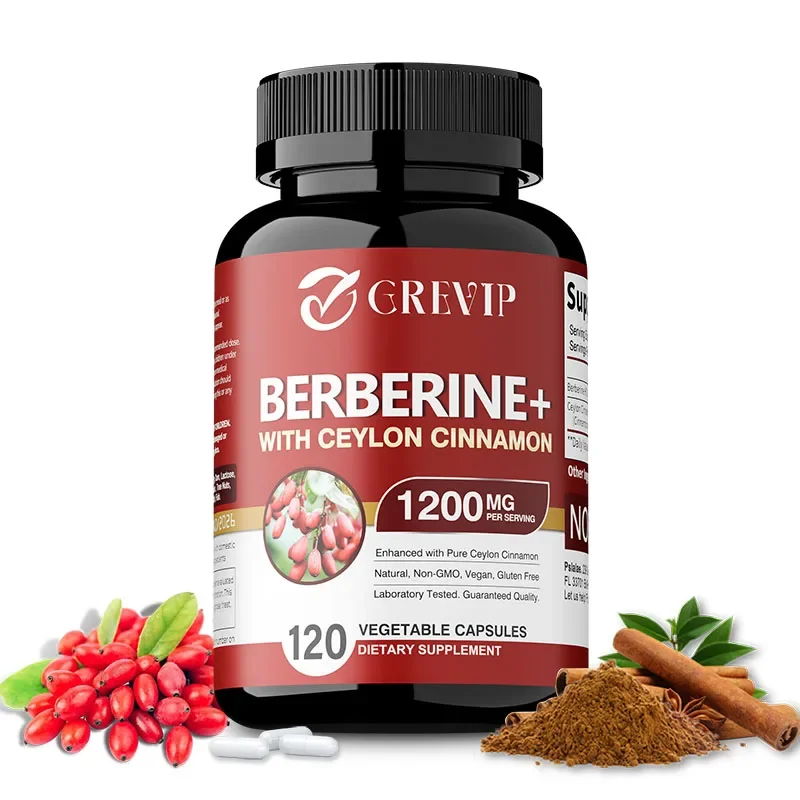 

Берберин с капсулами цейлонской корицы — поддерживает иммунную систему, помогает поддерживать здоровье желудочно-кишечного периода, без GMO